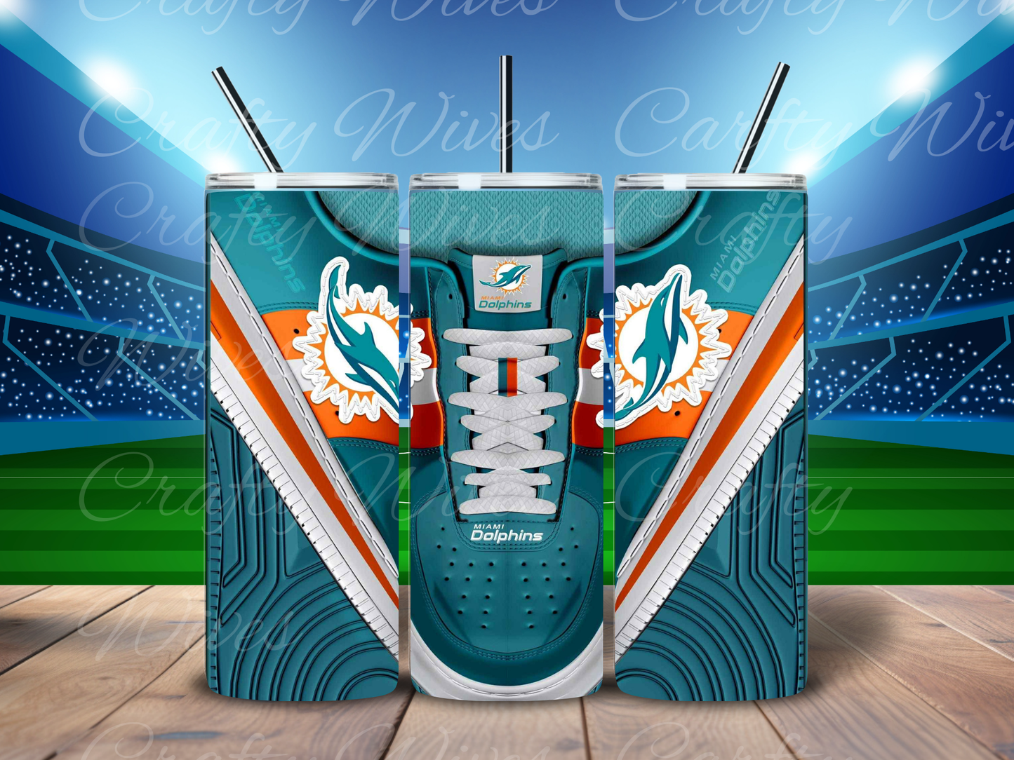 Miami Dolphins 20oz Stainless Steel Tumbler – NFL Football Fan Gift & Drinkware