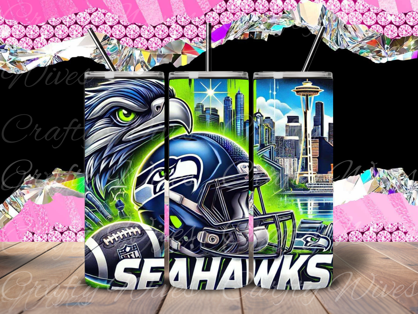 Seattle Seahawks 20oz Stainless Steel Tumbler – Fan Drinkware & Gift